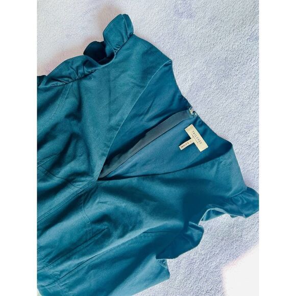 Tailored By Rebecca Taylor Stretch Modern V Neck Size 12 - Picture 8 of 14